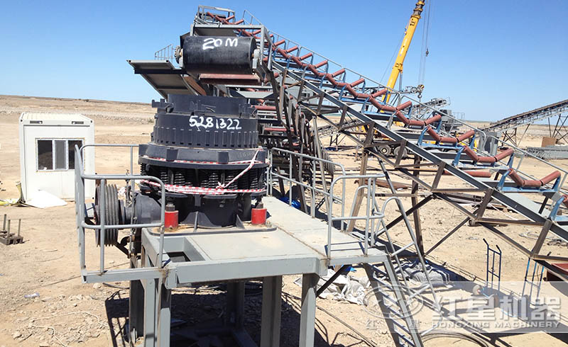 紅星復合圓錐破碎機生產(chǎn)線現(xiàn)場