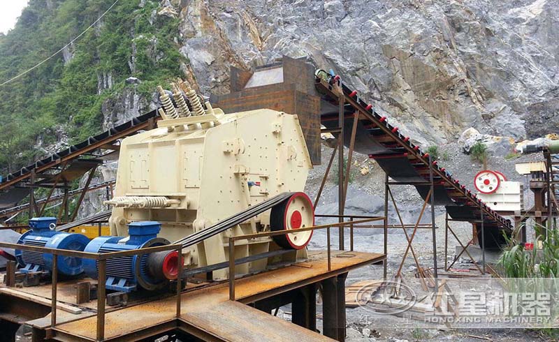 反擊式打石機(jī)生產(chǎn)線現(xiàn)場