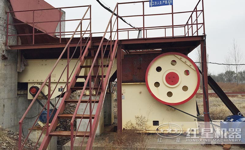紅星顎式破碎機生產線現場