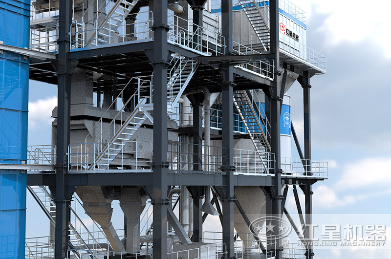 塔樓式干式制砂機(jī)生產(chǎn)現(xiàn)場(chǎng)